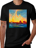 Abstract Mountain Sunset T-Shirt product image 1