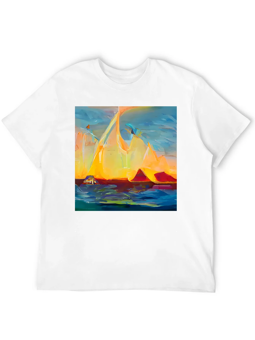 Abstract Mountain Sunset T-Shirt product image 10