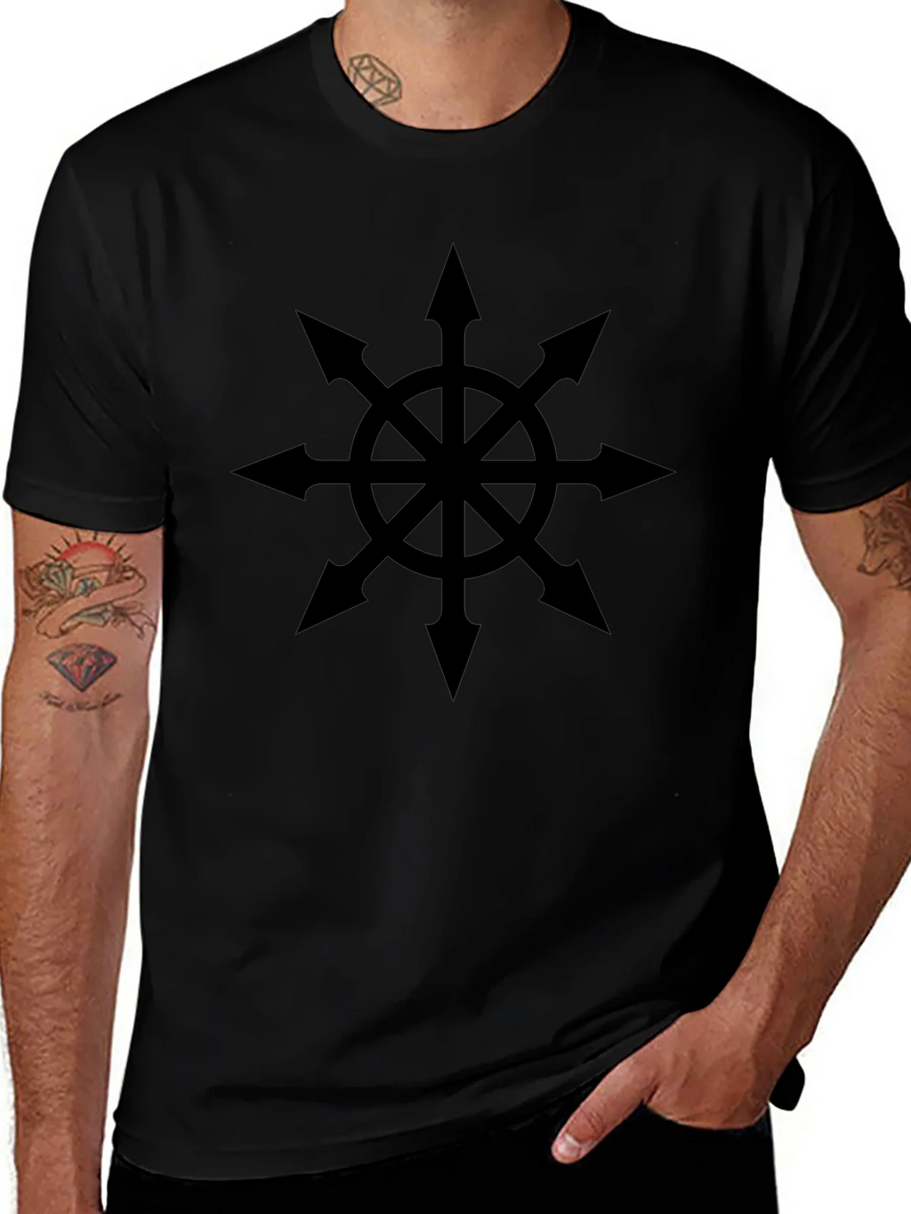 Chaos Star Black T-Shirt product image 1