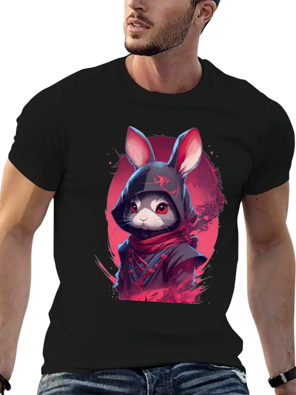 Ninja Rabbit Graphic Tee - Urban Style product image 6