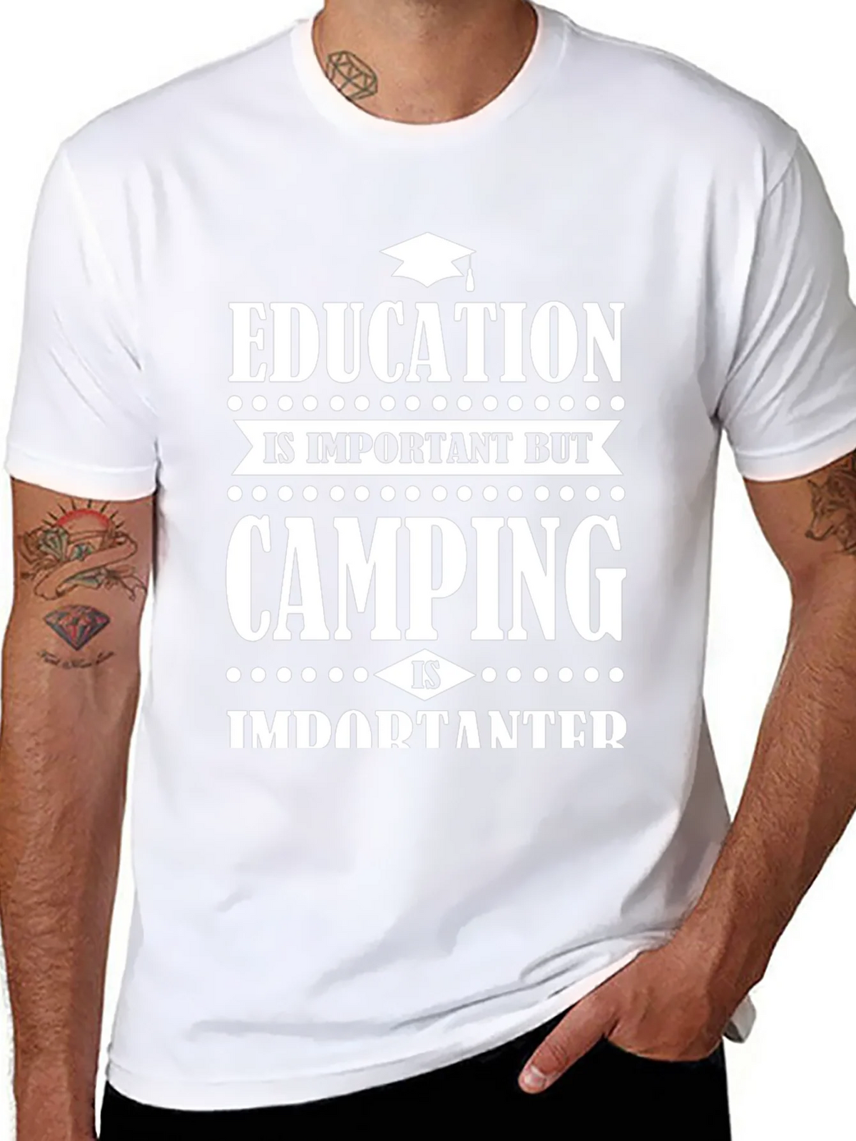 Camping is Importanter T-Shirt - Funny Tee product image 7