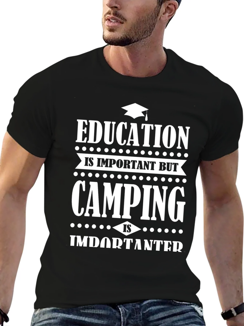 Camping is Importanter T-Shirt - Funny Tee product image 6