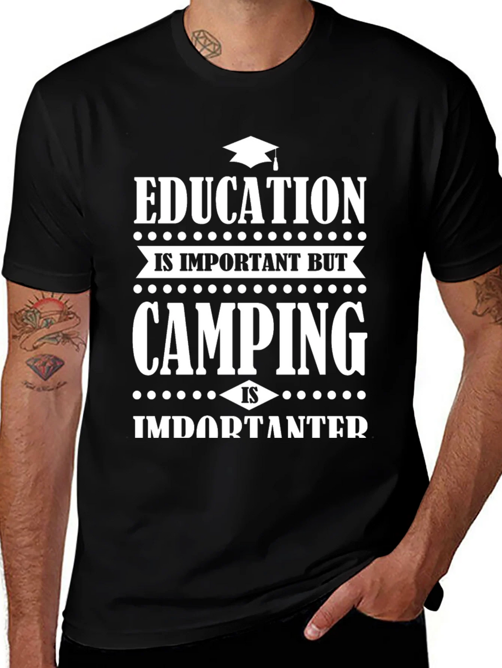 Camping is Importanter T-Shirt - Funny Tee product image 1