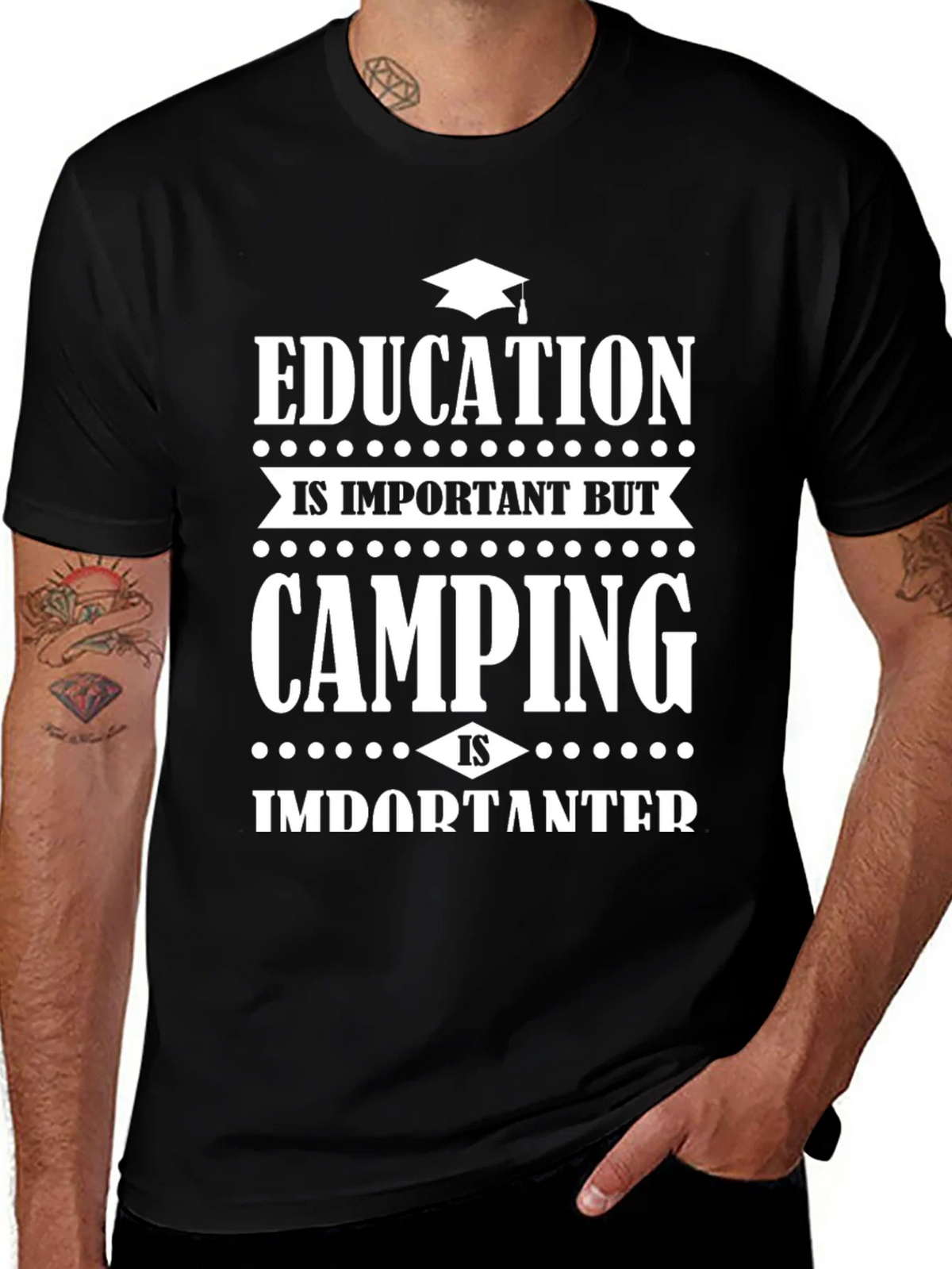 Camping is Importanter T-Shirt - Funny Tee product image 1