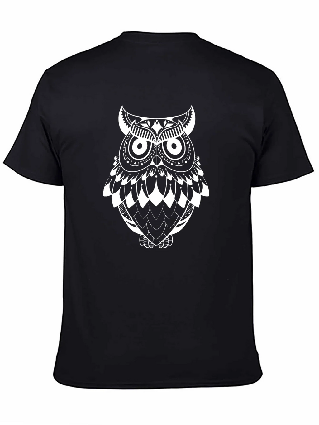 Owl Graphic T-Shirt - Black Cotton Tee product image 4