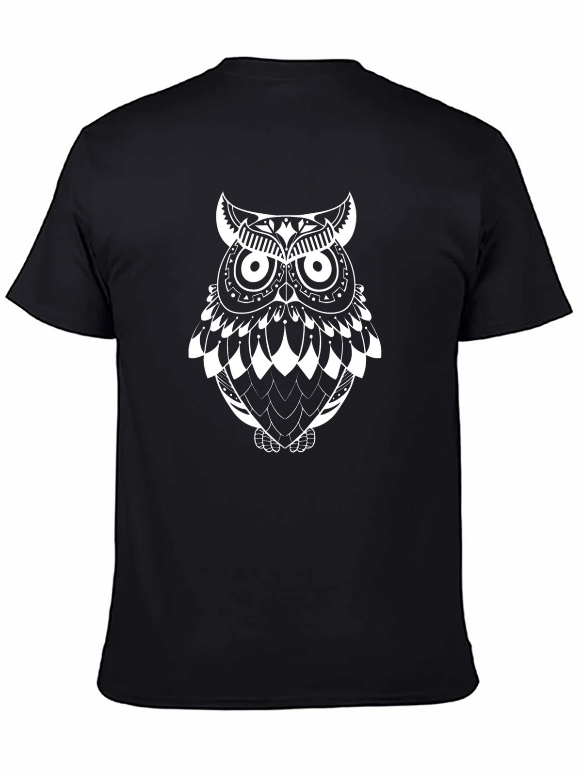 Owl Graphic T-Shirt - Black Cotton Tee product image 4