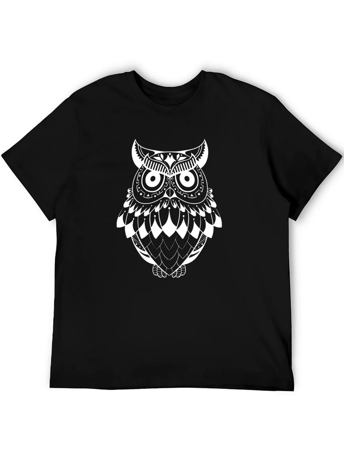 Owl Graphic T-Shirt - Black Cotton Tee product image 5