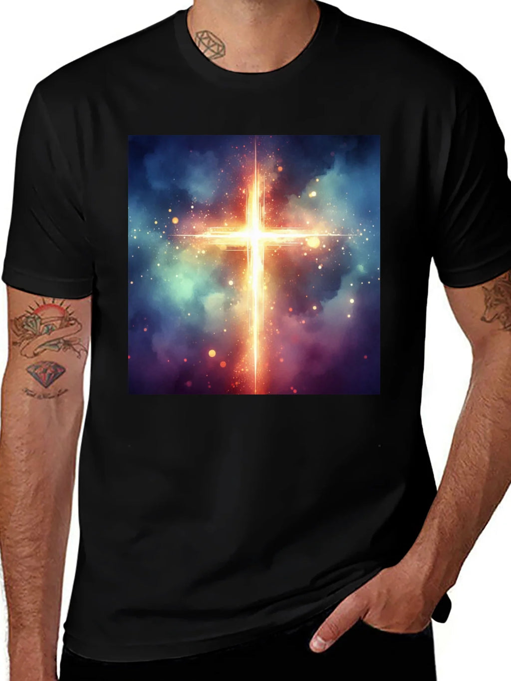 Celestial Cross Graphic Tee product image 1