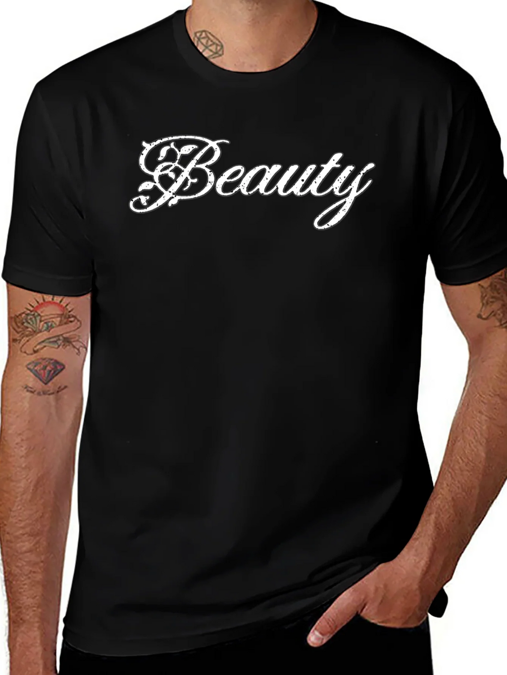 Beauty Graphic Tee - Mens Black Cotton T-Shirt product image 1