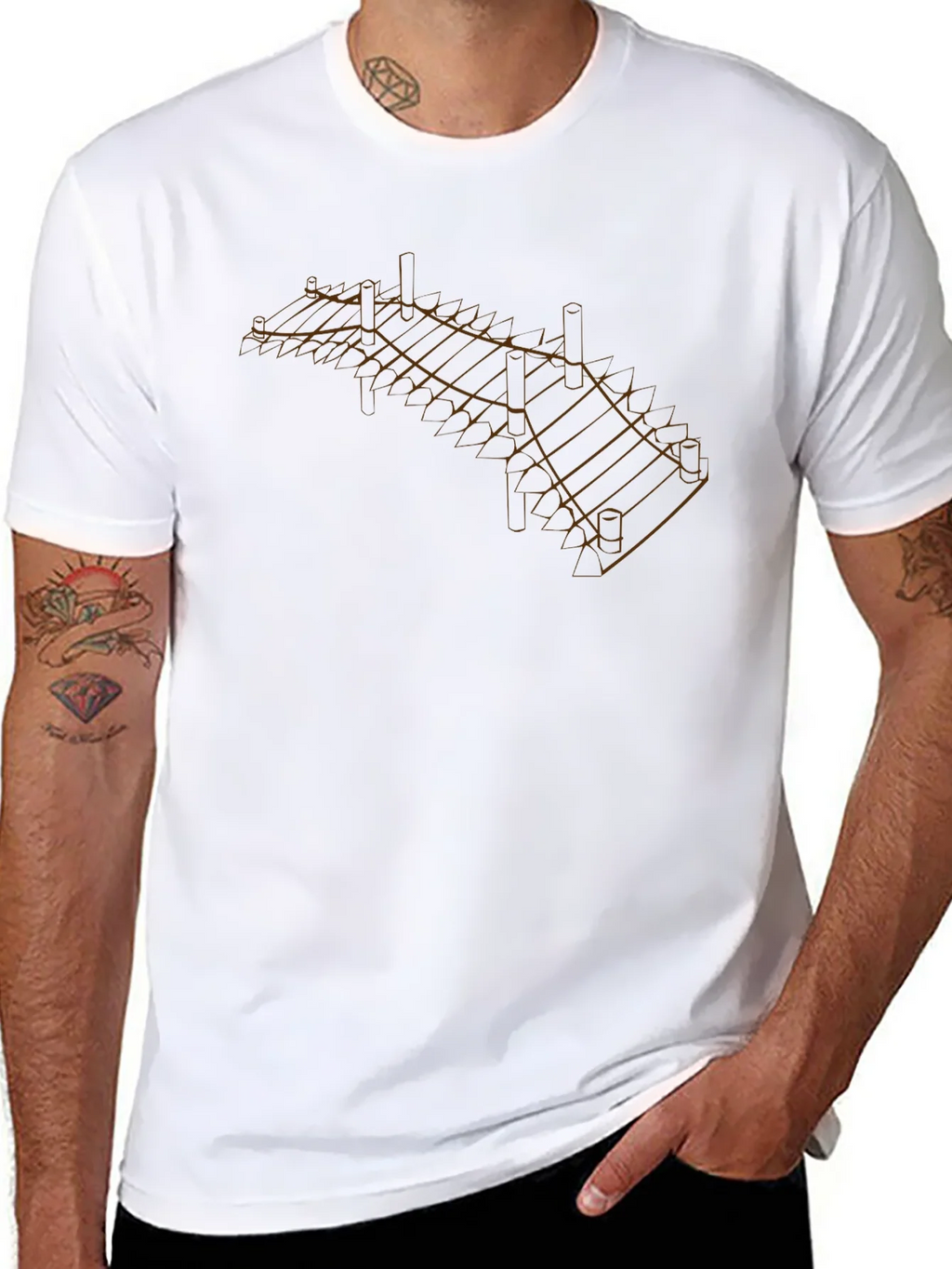 Geometric Dock Graphic Tee - Modern Style product image 7