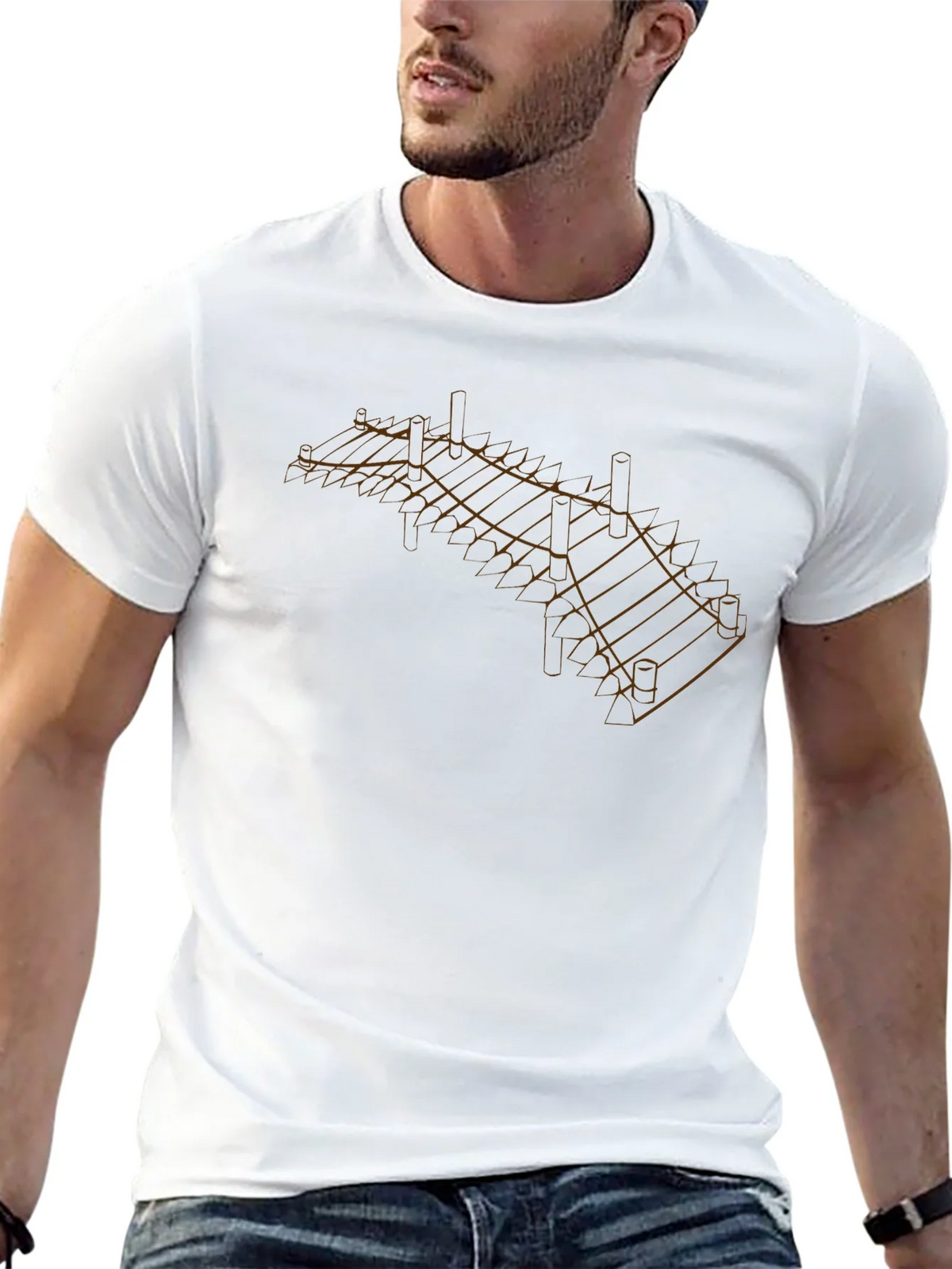 Geometric Dock Graphic Tee - Modern Style product image 12