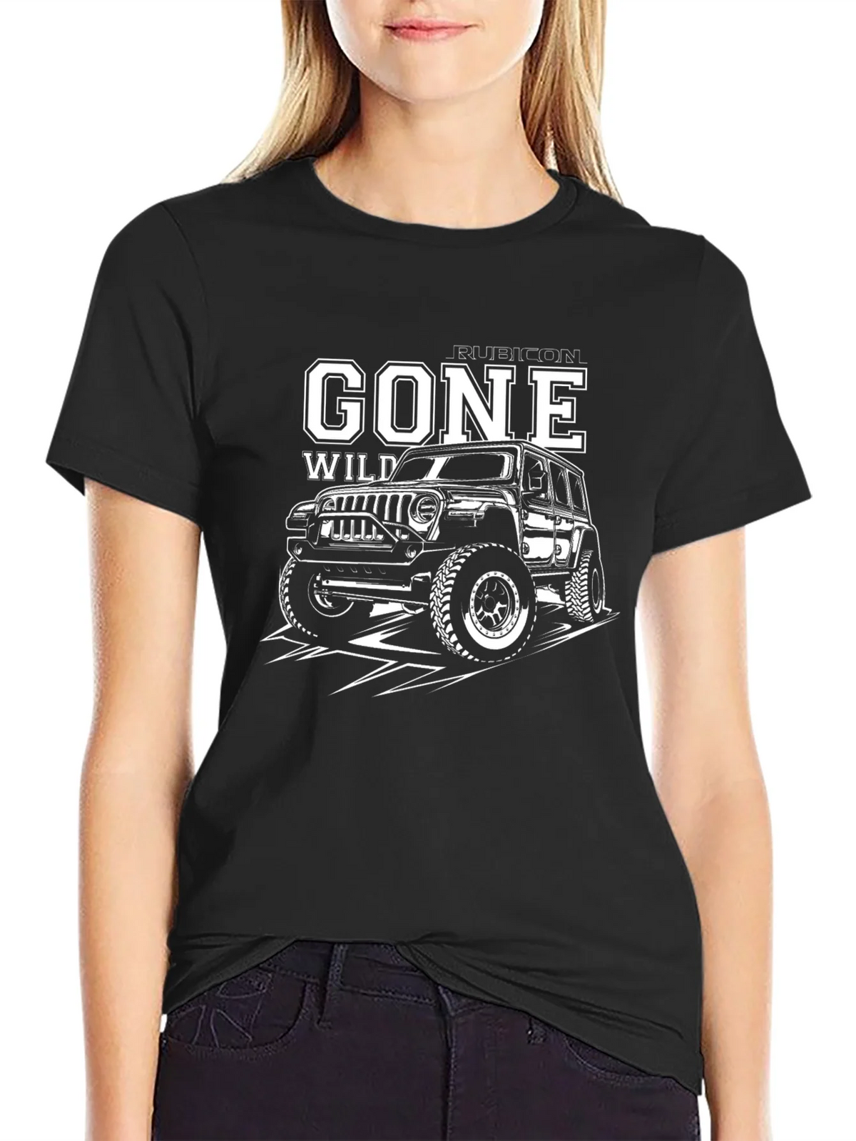 Gone Wild Rubicon Jeep Black Graphic Tee product image 2