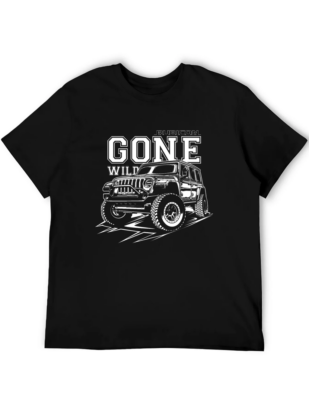 Gone Wild Rubicon Jeep Black Graphic Tee product image 5