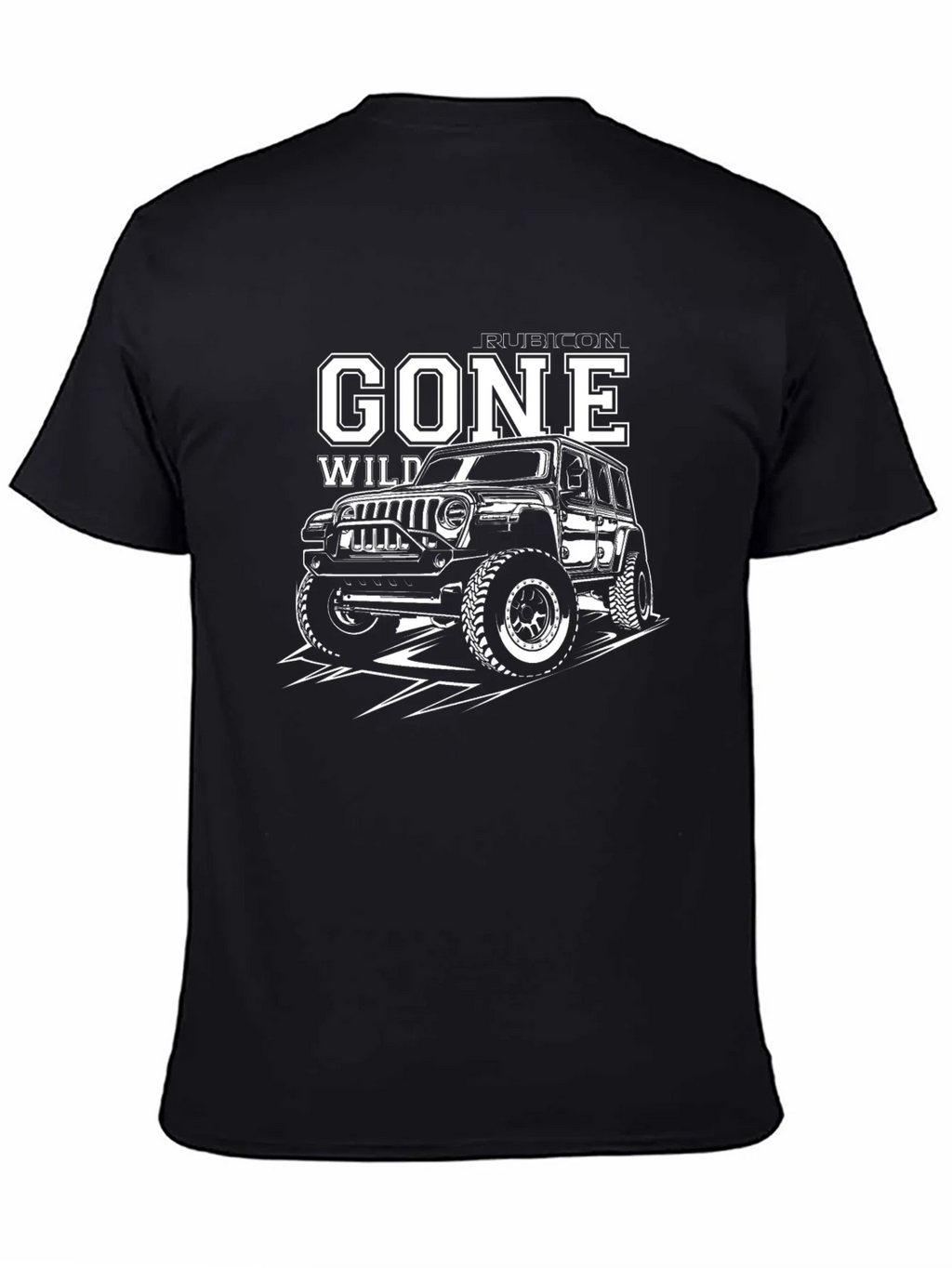 Gone Wild Rubicon Jeep Black Graphic Tee product image 4
