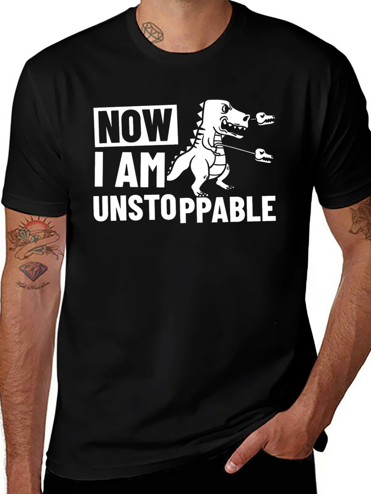 Unstoppable Dinosaur Graphic T-Shirt product image 1