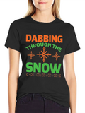 Dabbing Through the Snow Holiday T-Shirt product image 1