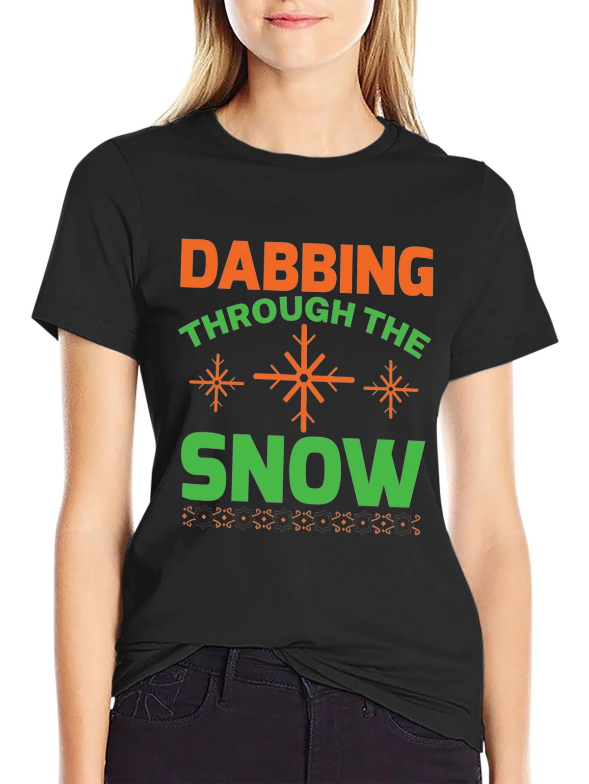 Dabbing Through the Snow Holiday T-Shirt product image 1