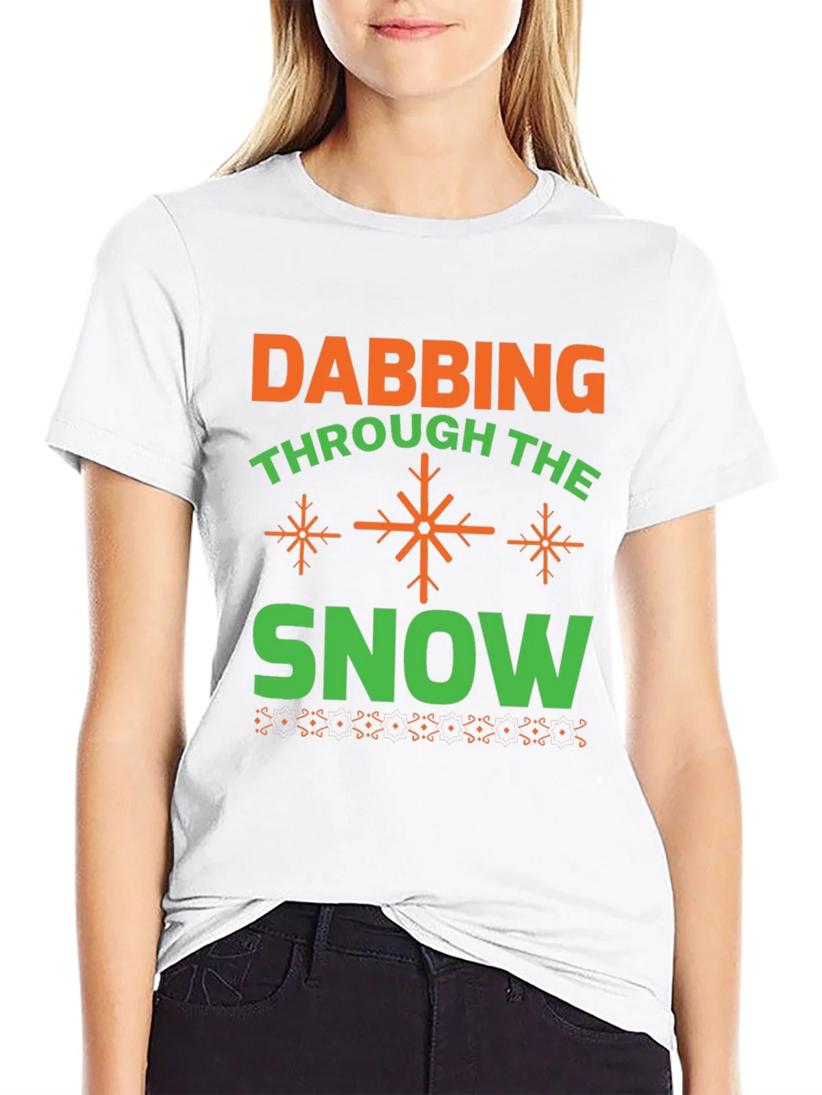 Dabbing Through the Snow Holiday T-Shirt product image 6