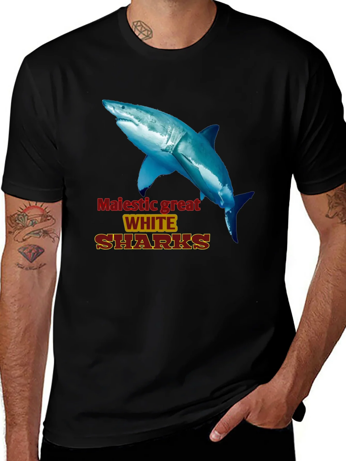Majestic Great White Sharks Graphic Tee product image 1