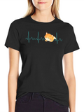 Fox Heartbeat T-Shirt - Cute Animal Graphic Tee product image 1