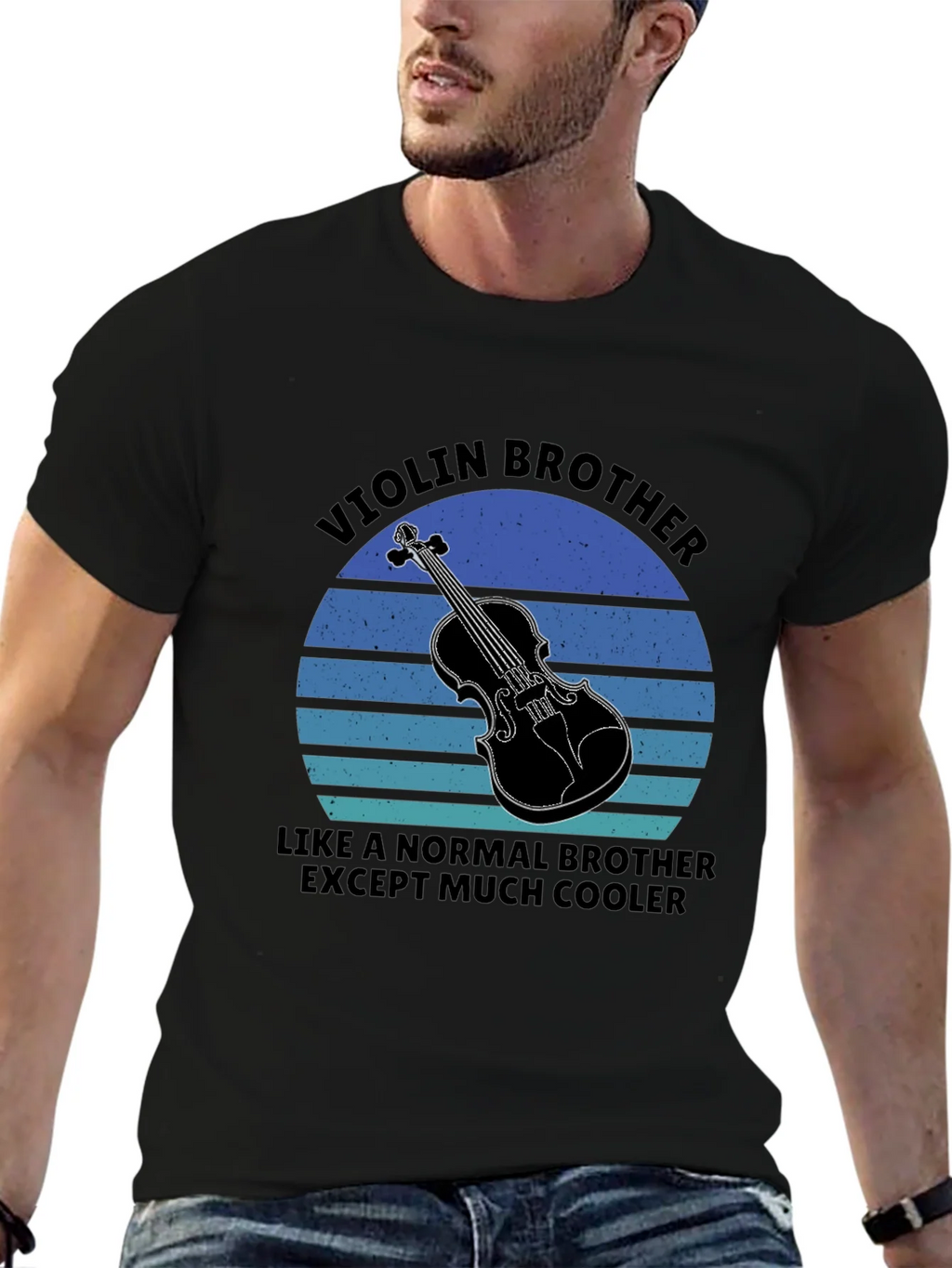 Violin Brother Graphic Tee - Cool Musician T-Shirt product image 6