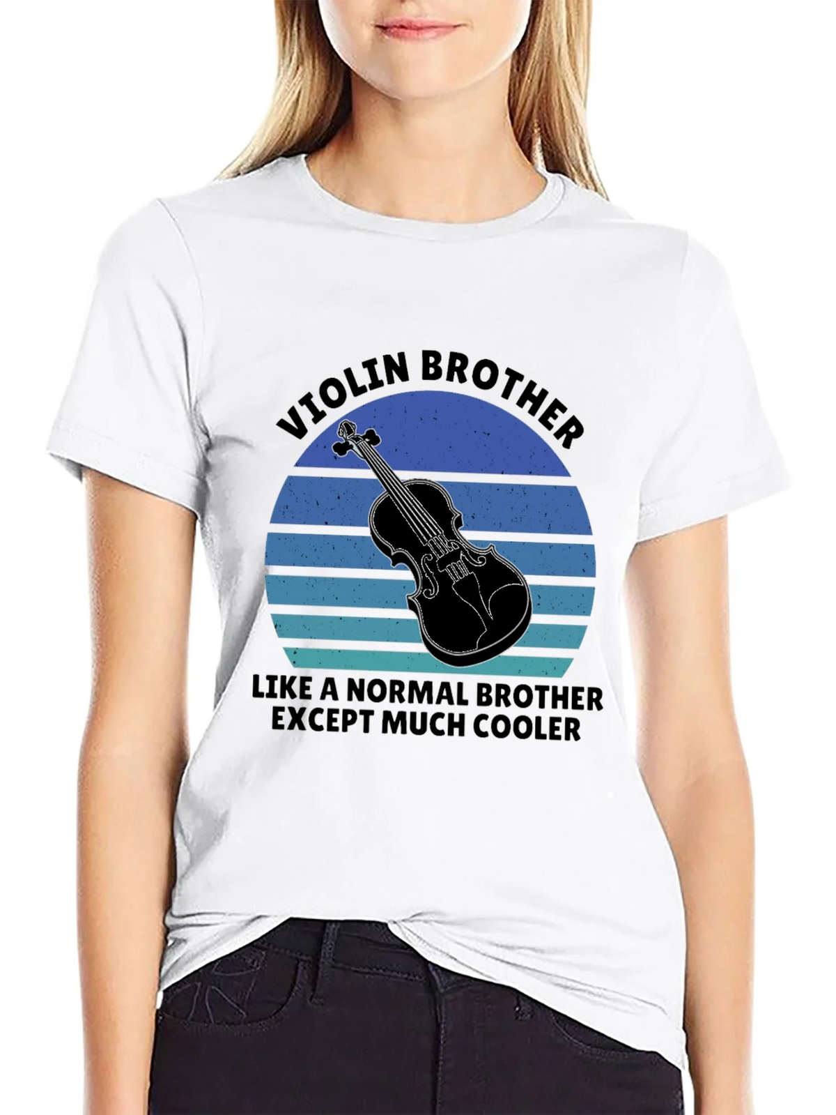 Violin Brother Graphic Tee - Cool Musician T-Shirt product image 8