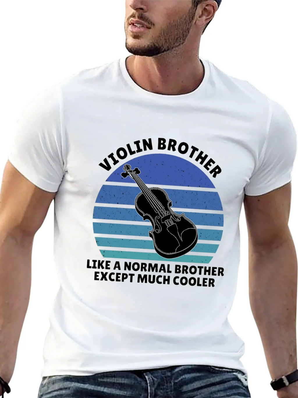 Violin Brother Graphic Tee - Cool Musician T-Shirt product image 12