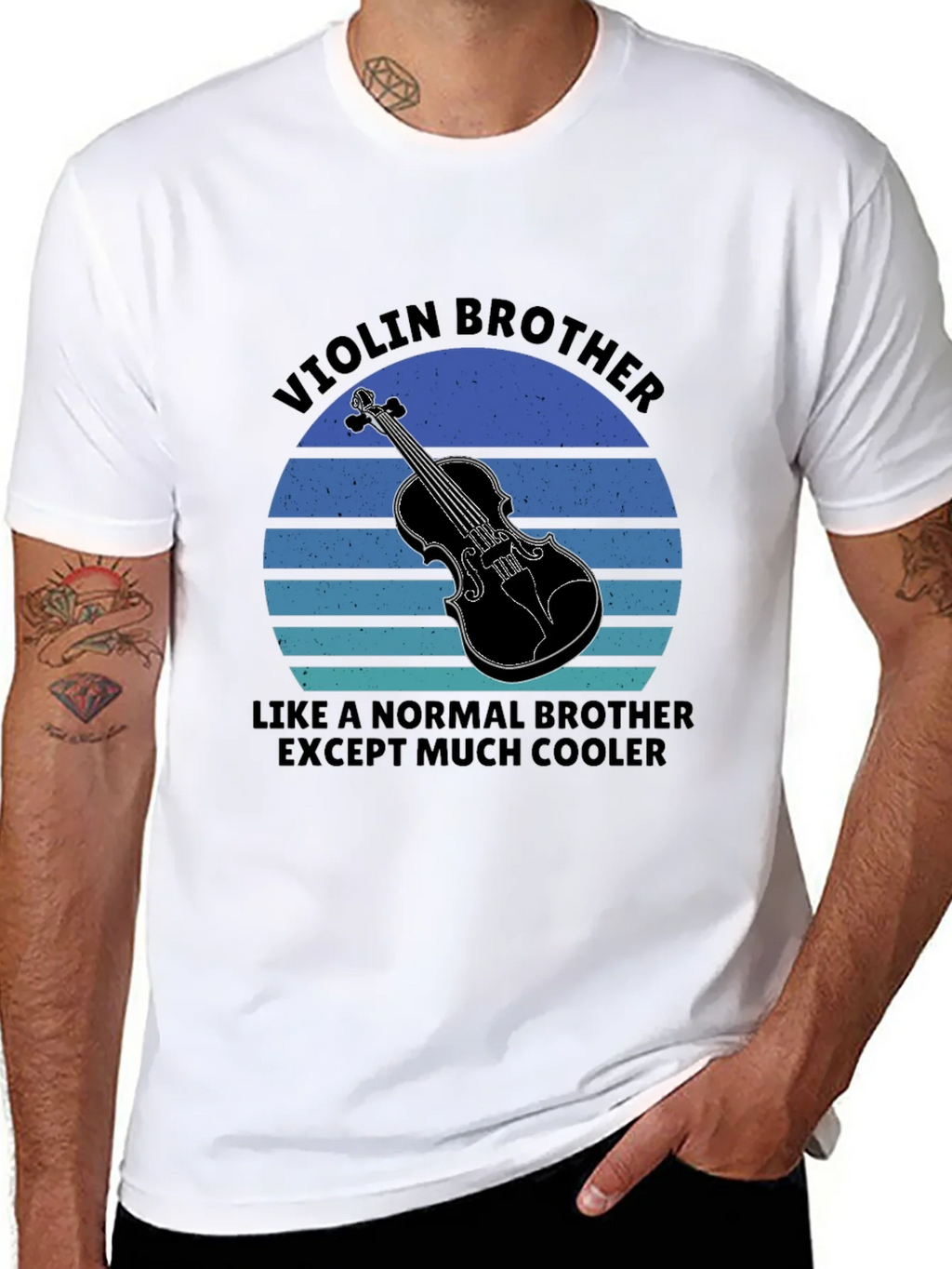 Violin Brother Graphic Tee - Cool Musician T-Shirt product image 7