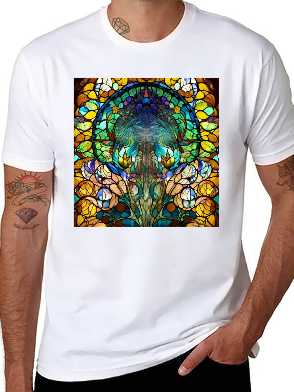 Stained Glass Art T-Shirt product image 7