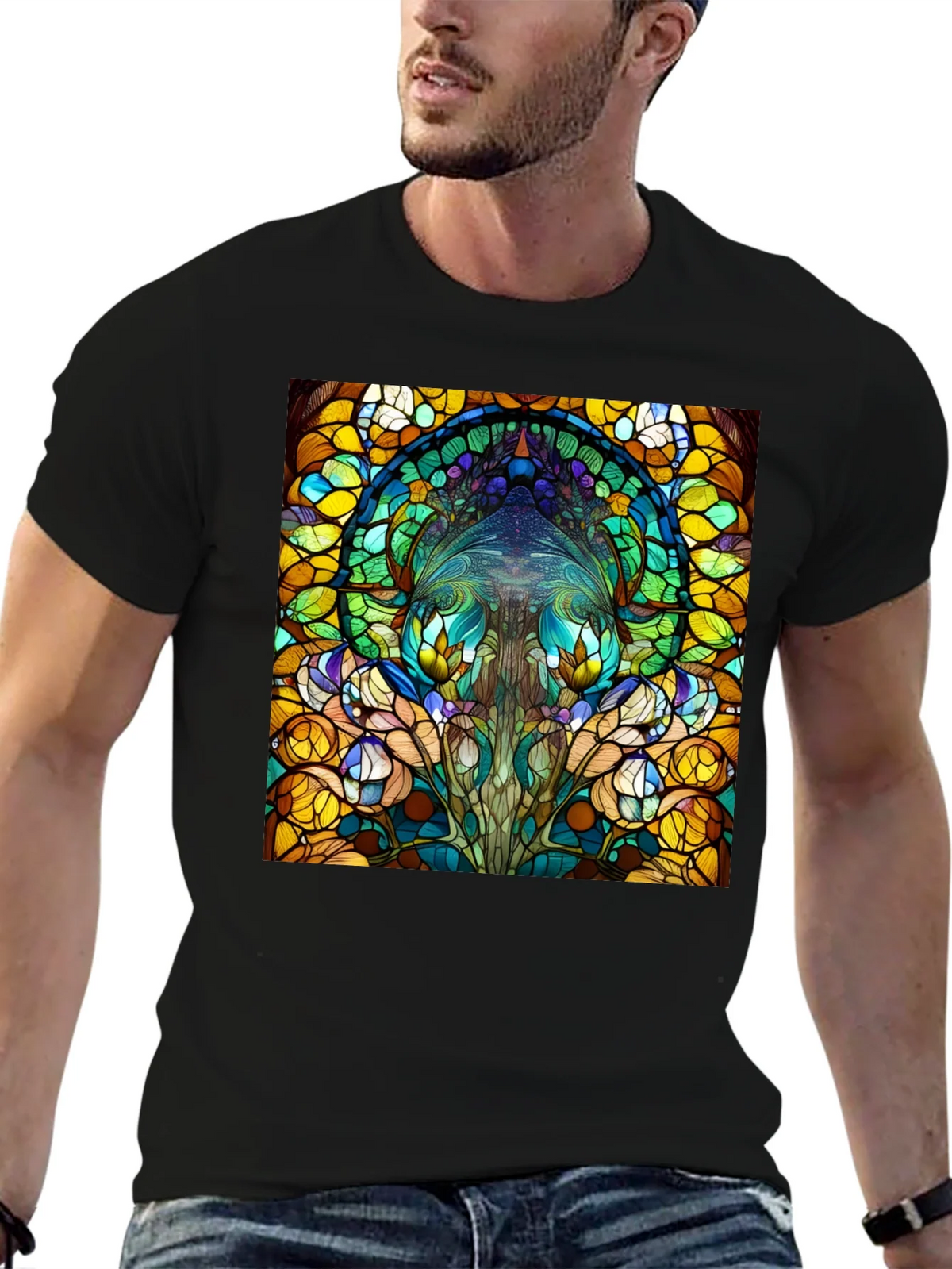 Stained Glass Art T-Shirt product image 6