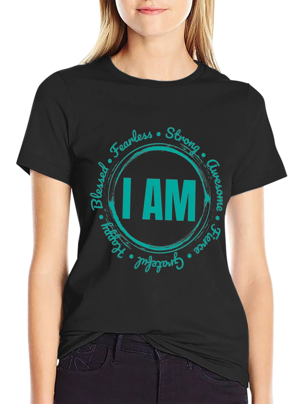 I AM Graphic Print Crew Neck T-Shirt product image 1