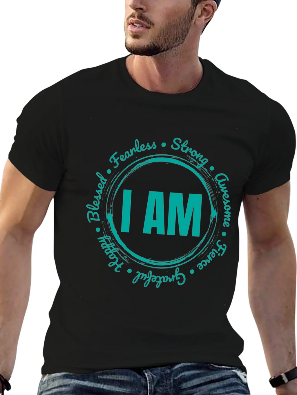 I AM Graphic Print Crew Neck T-Shirt product image 3
