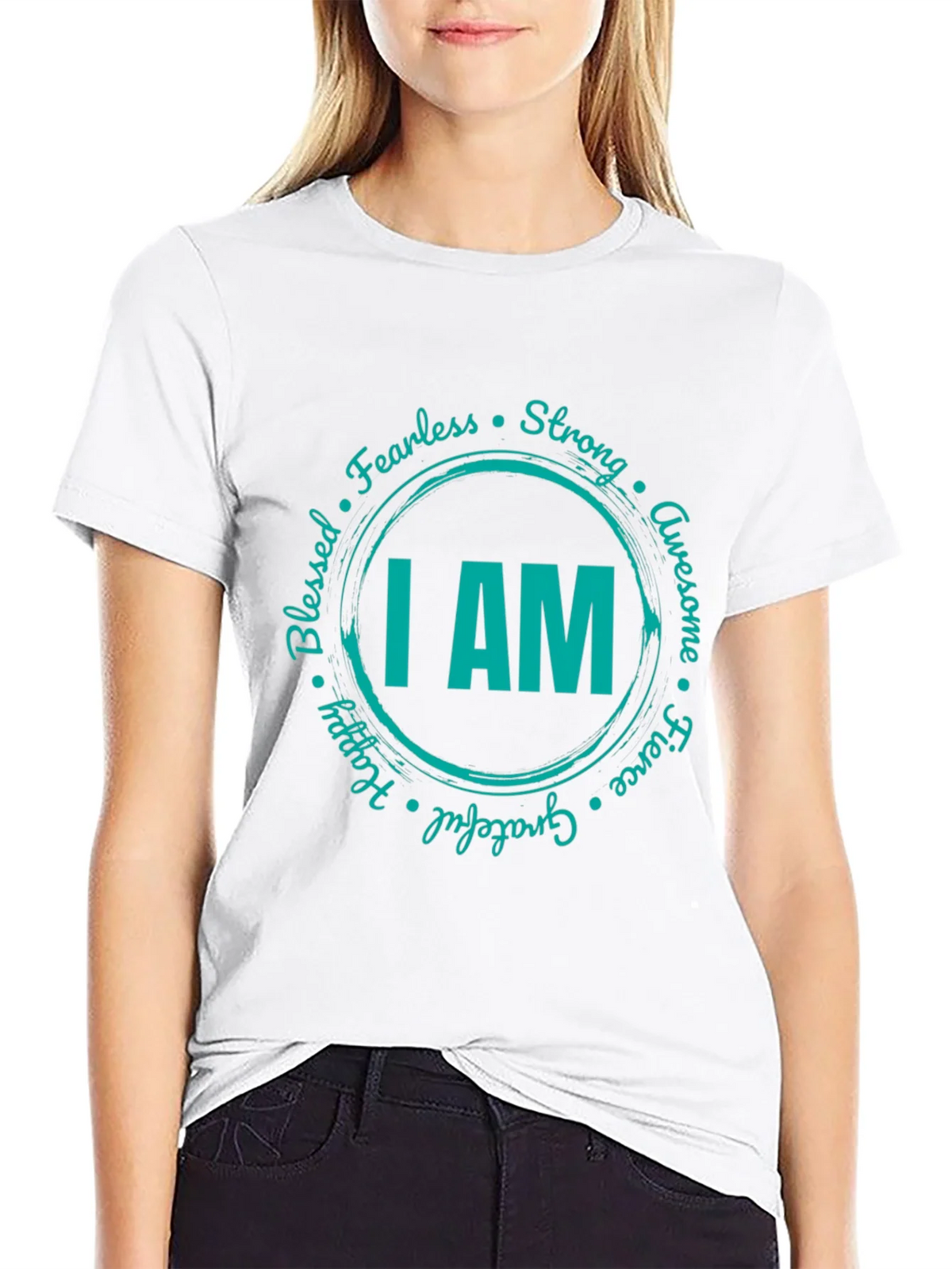 I AM Graphic Print Crew Neck T-Shirt product image 4