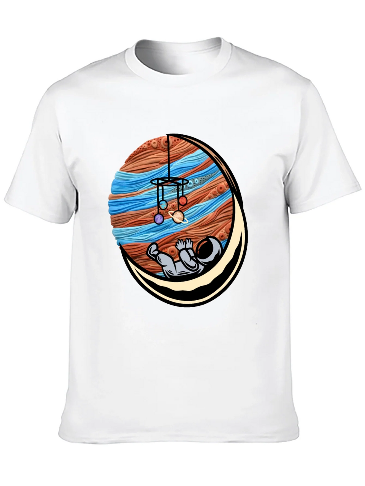 Astronaut Mobile Graphic Tee - Relaxed Space Vibes product image 9