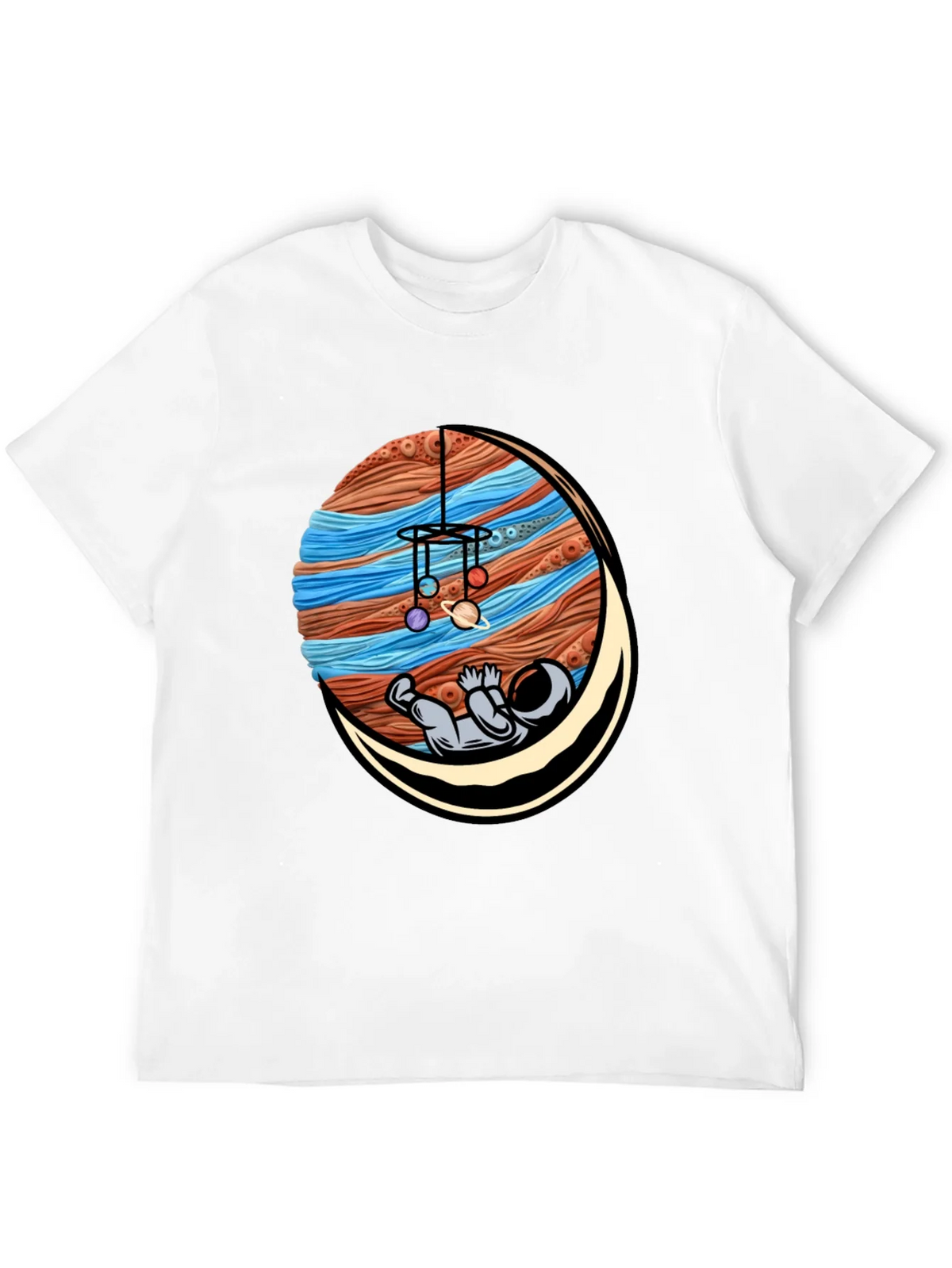 Astronaut Mobile Graphic Tee - Relaxed Space Vibes product image 11