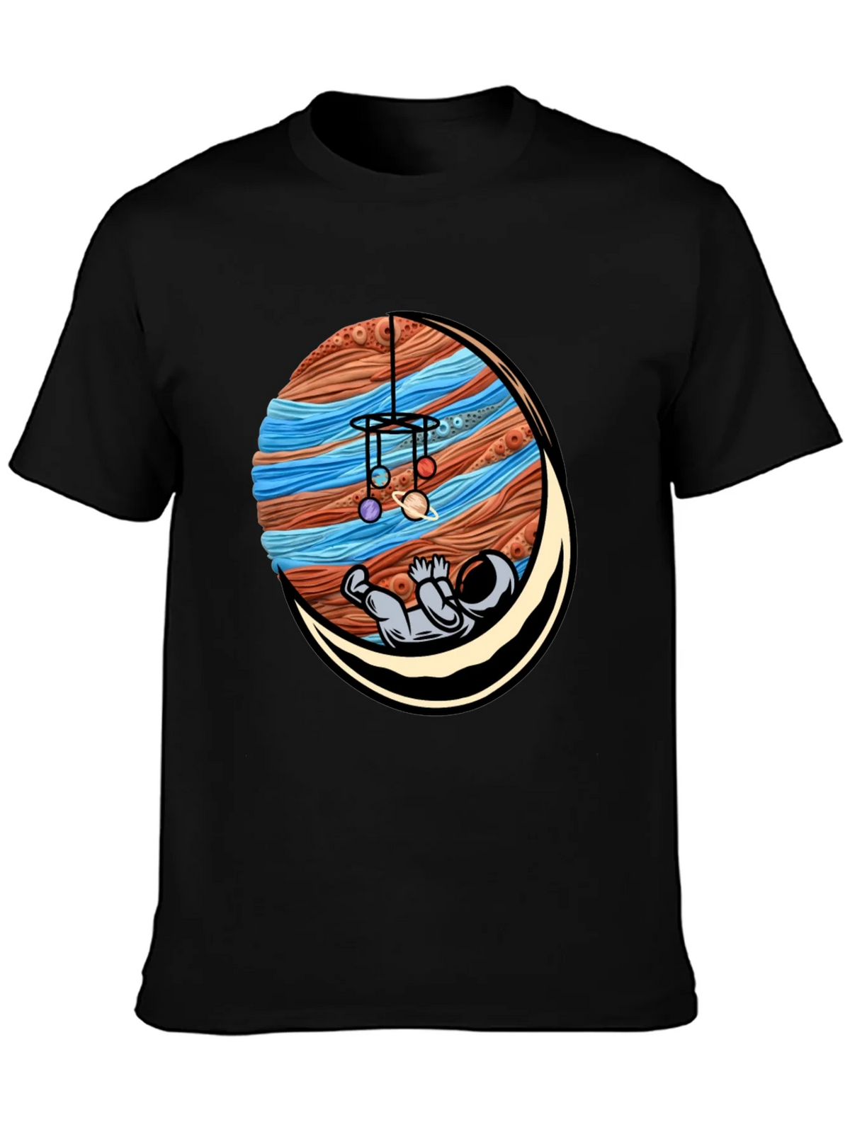 Astronaut Mobile Graphic Tee - Relaxed Space Vibes product image 3