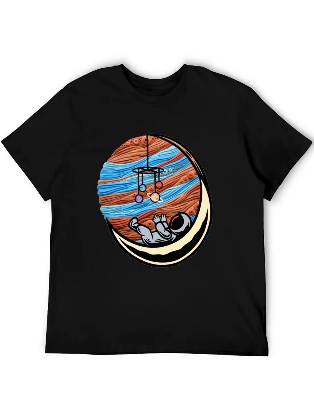 Astronaut Mobile Graphic Tee - Relaxed Space Vibes product image 5
