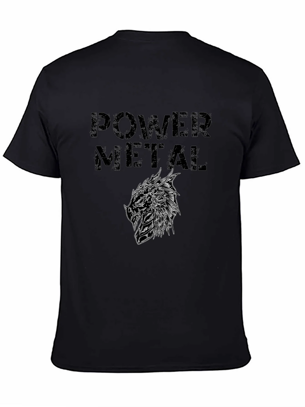 Power Metal Graphic Print Black T-Shirt product image 4