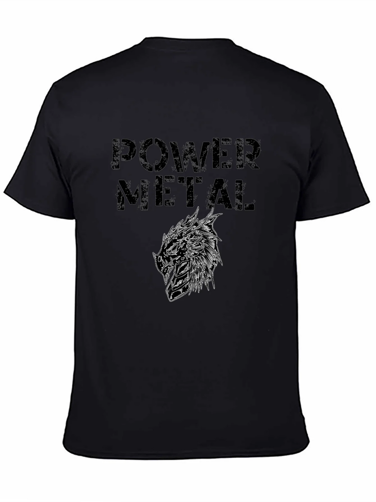 Power Metal Graphic Print Black T-Shirt product image 4