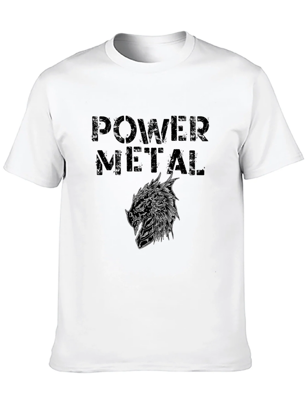 Power Metal Graphic Print Black T-Shirt product image 9