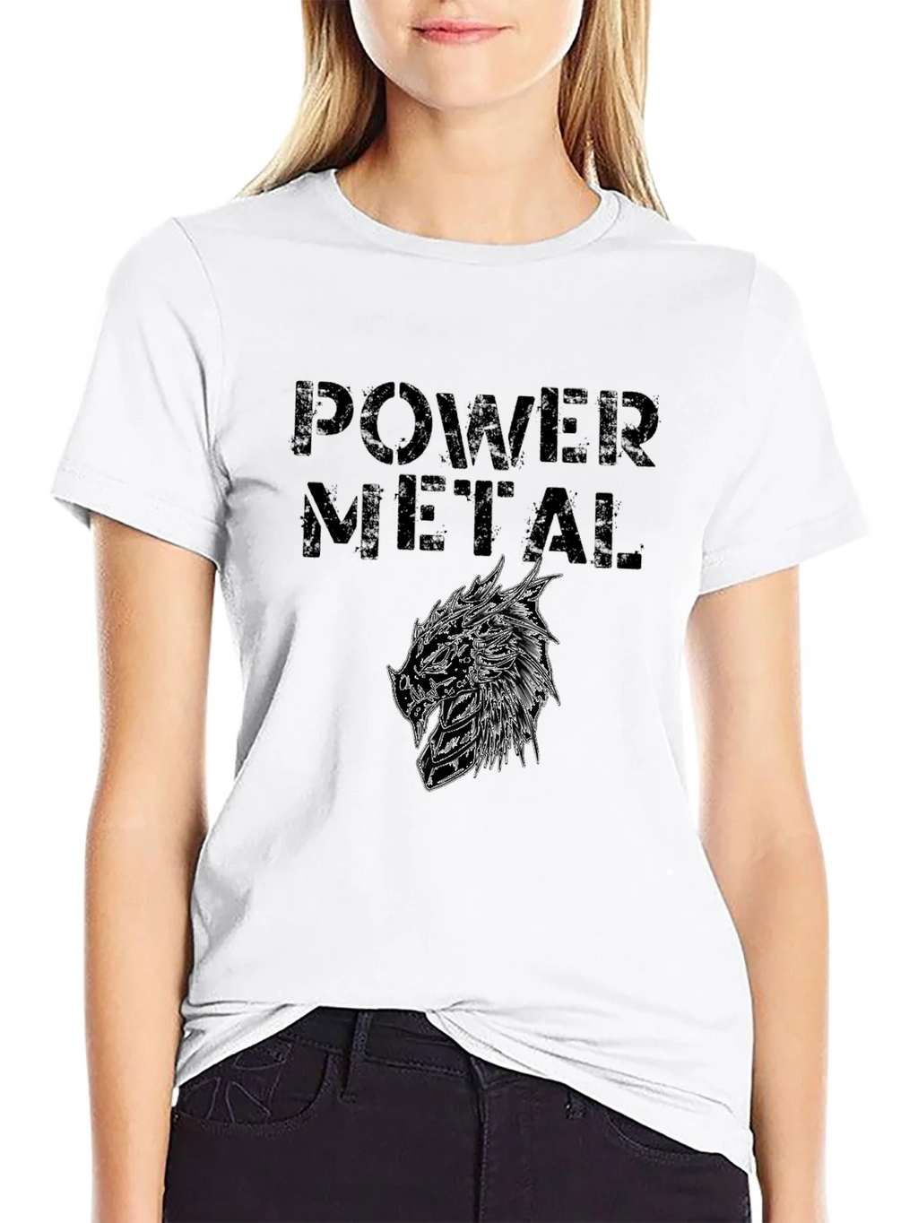 Power Metal Graphic Print Black T-Shirt product image 8