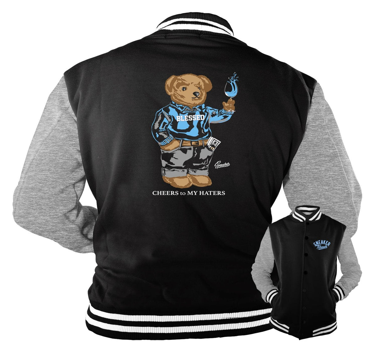 Retro 3 Valor Blue Cheers Bear Jacket