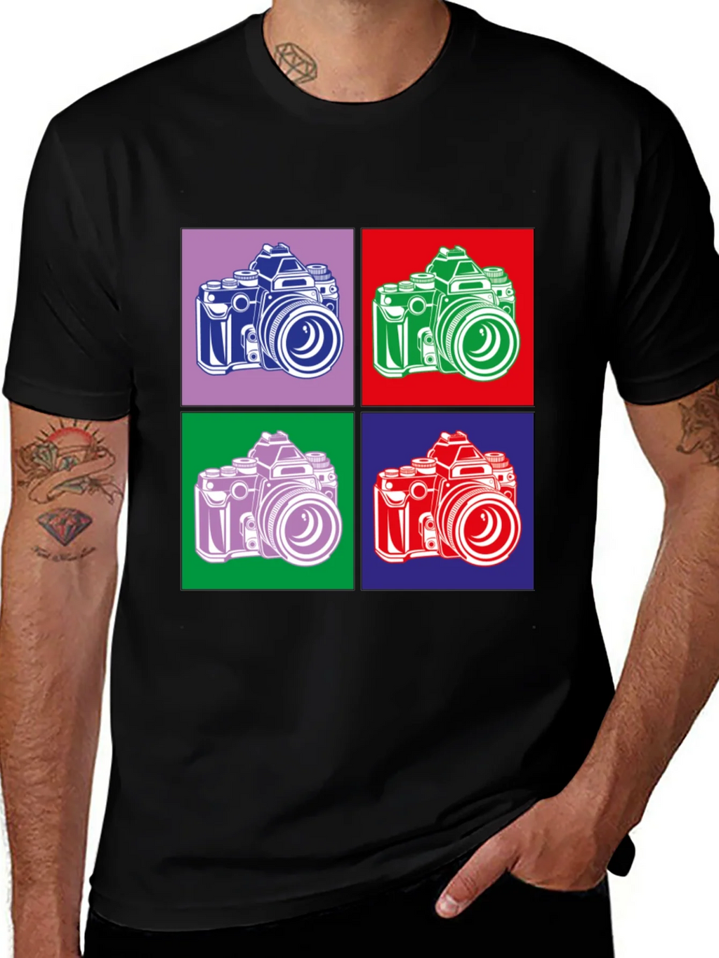 Retro Camera Graphic Tee - Pop Art Style product image 1