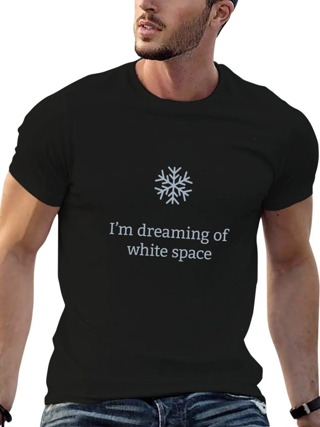 Dreaming of White Space Black T-Shirt product image 6