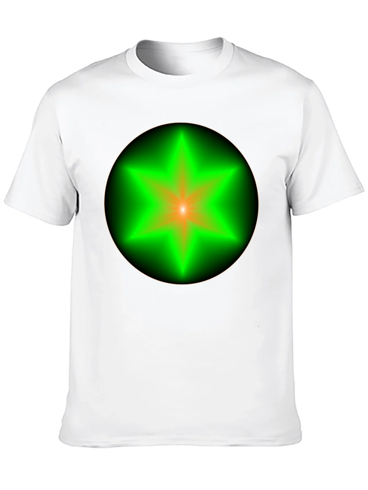 Neon Star Graphic Tee - Stylish Black Cotton T-Shirt product image 6