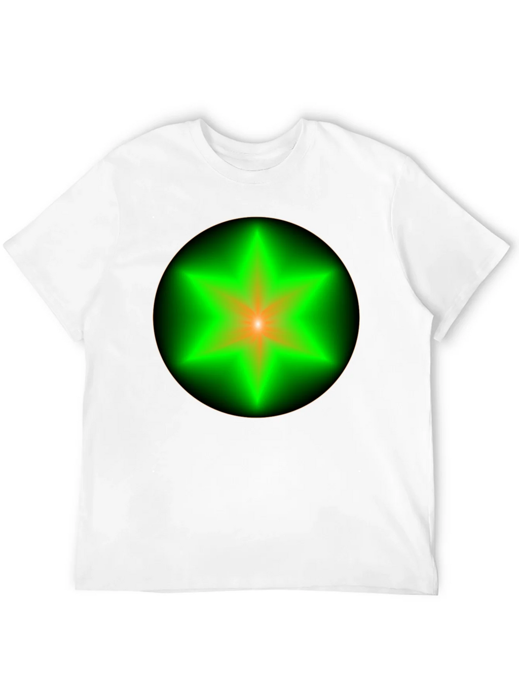 Neon Star Graphic Tee - Stylish Black Cotton T-Shirt product image 8
