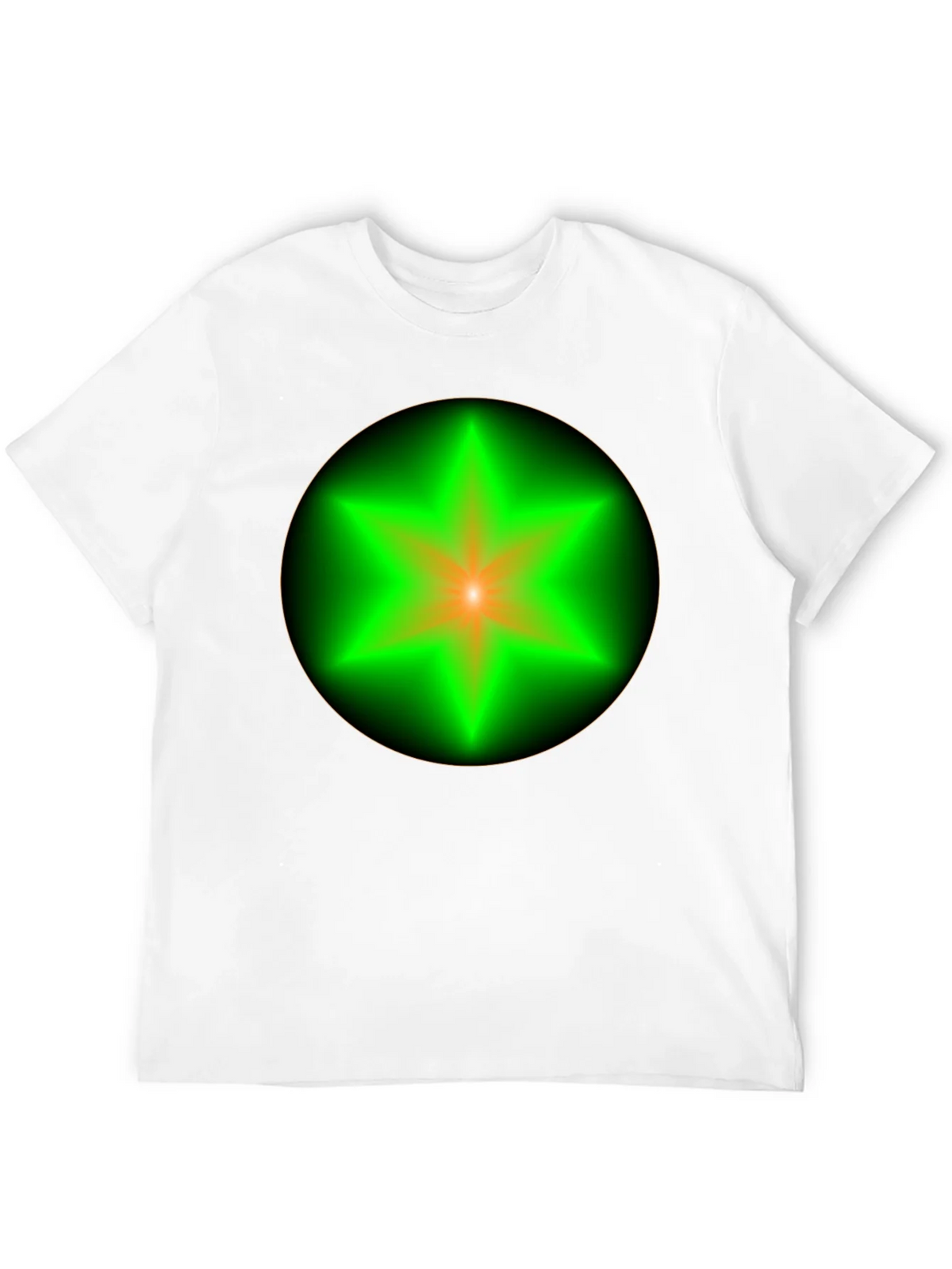 Neon Star Graphic Tee - Stylish Black Cotton T-Shirt product image 8