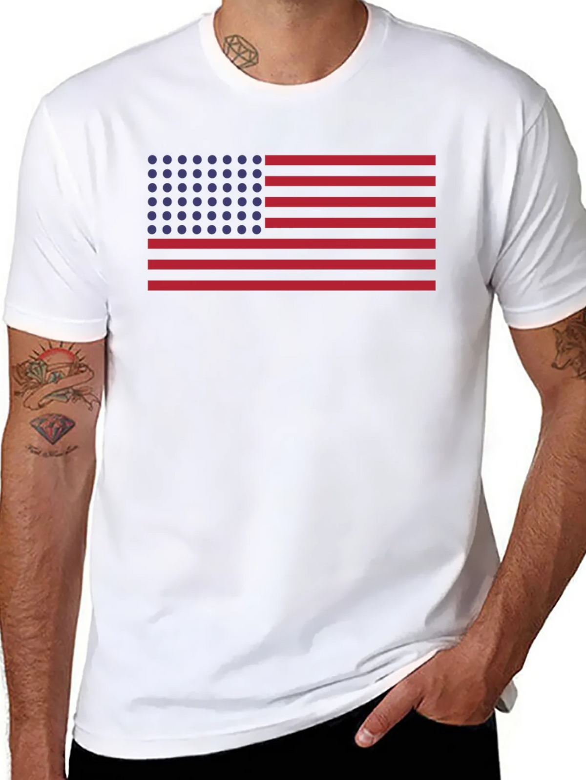 Retro American Flag Graphic T-Shirt product image 7