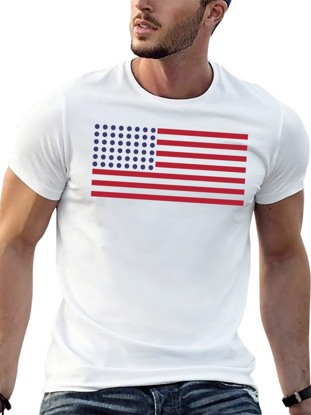 Retro American Flag Graphic T-Shirt product image 12