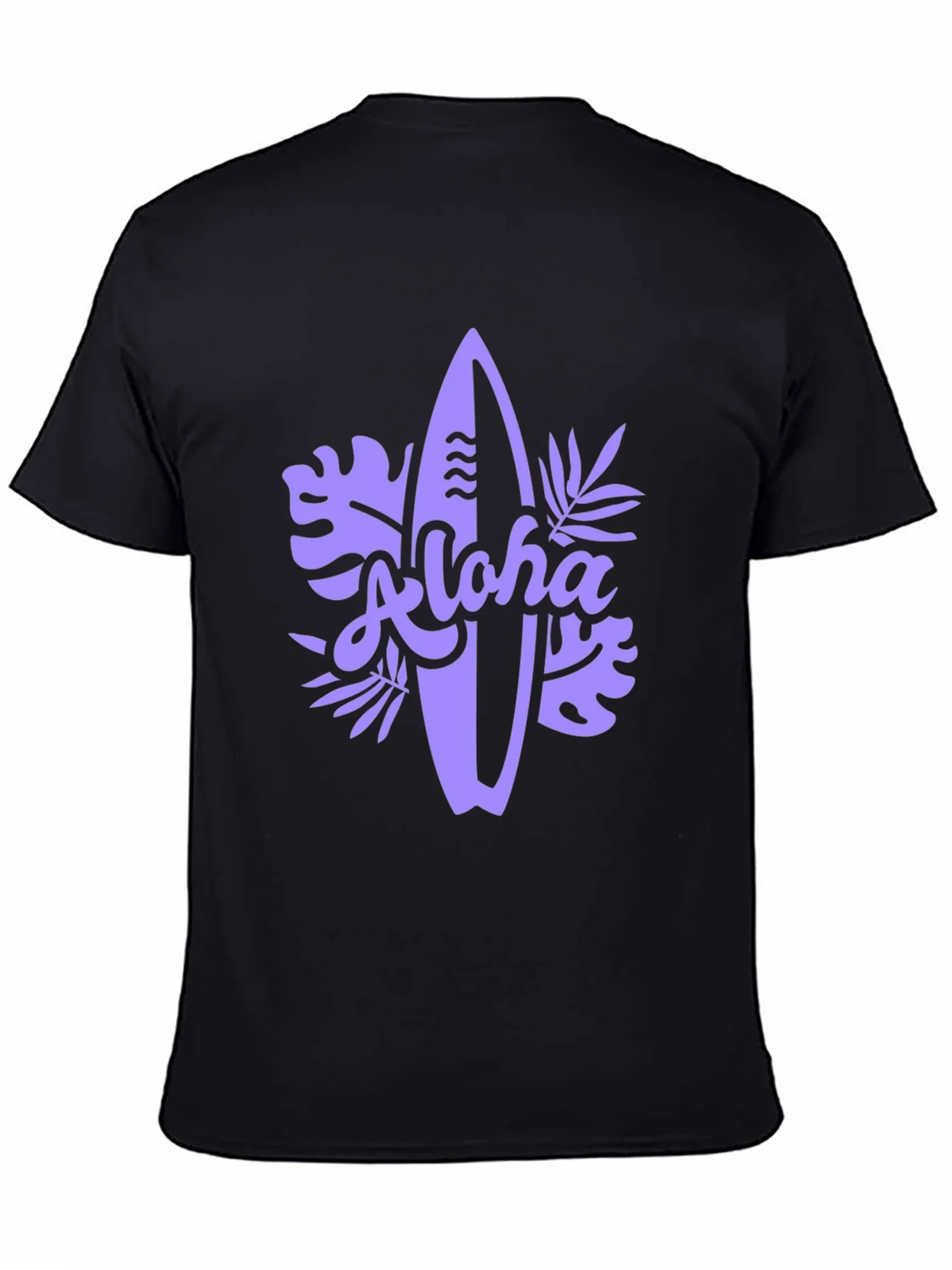 Aloha Surfboard Graphic Tee - Black Casual T-Shirt product image 4